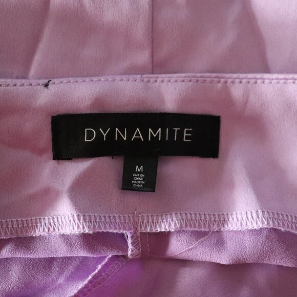 Dynamite Leslie Satin V-Neck M Purple Sleeveless Cami Mini Bodycon Wrap Dress - Picture 10 of 12